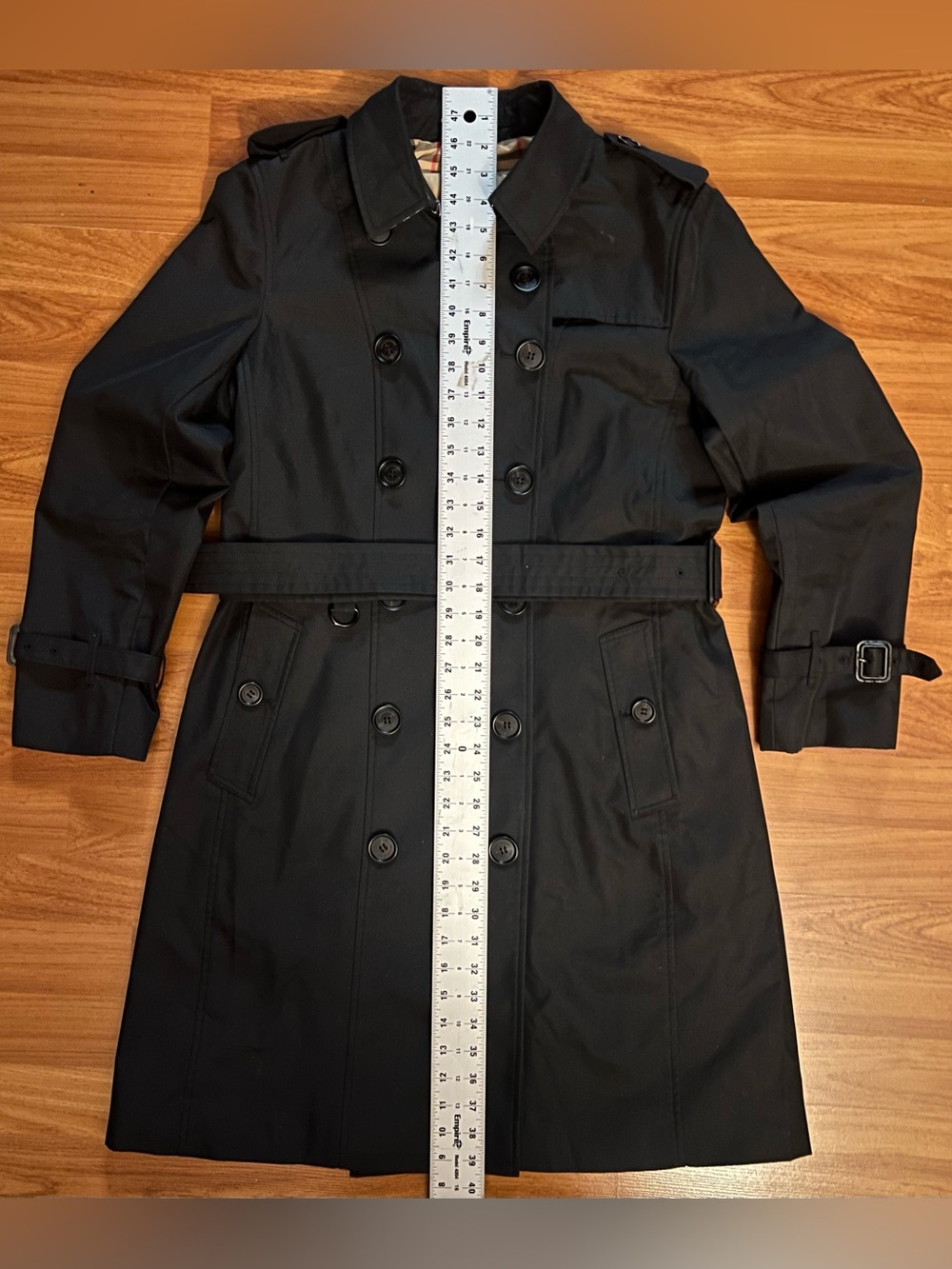 Burberry "Chelsea" Heritage Trench Coat VTG Check Lining&Slim Silhouette Sz 12UK - Picture 9 of 13